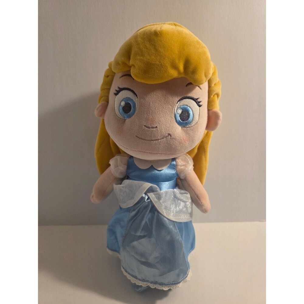 Disney Store Princess Cinderella Animator Plush Toddler Doll Blue Satin Dress